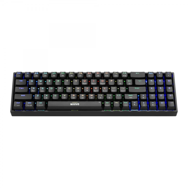 Marvo SHOGO 78, klawiatura US, do gry, przewodowa (USB), czarna, mechaniczna, podświetlenie