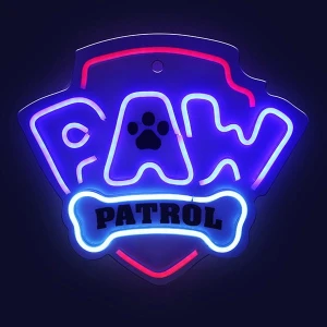 Hanging neon LED Paw Patrol on plexiglass - Logo OW-130146