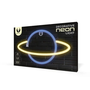 Neon LED Light SATURN yellow blue Bat + USB FLNE11