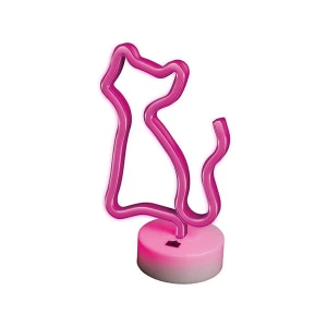Neon LED on a stand CAT pink FSNE02 