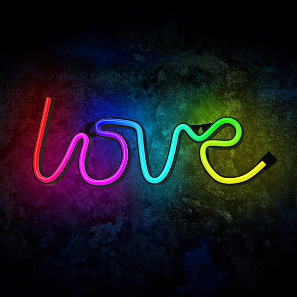 Neon LED RGB LOVE FLRN01 + RC Forever Light