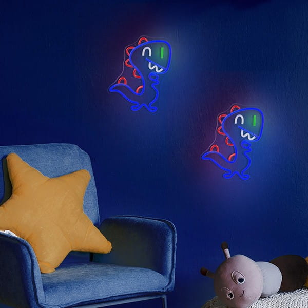 Neon PLEXI LED JURASSIC BABY DINO blue FLNJ01 Forever Light