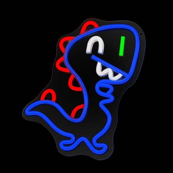 Neon PLEXI LED JURASSIC BABY DINO blue FLNJ01 Forever Light