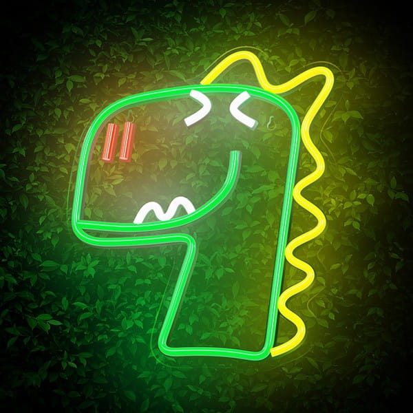 Neon PLEXI LED JURASSIC DINO green FLNJ02 Forever Light