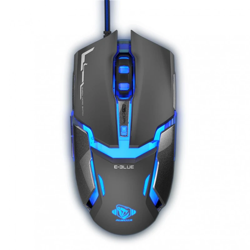 E-Blue Mysz Auroza Type IM, 4000DPI, optyczna, 6kl., 1 scroll, przewodowa USB, czarna, do gry