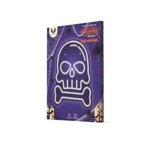 Neon PLEXI LED SKULL WITH BONE white FPNE18 