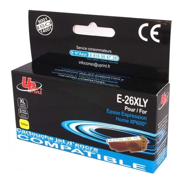 UPrint kompatybilny ink / tusz z C13T26344010, T263440, 26XL, yellow, 700s, 15ml, dla Epson Expression Premium XP-800, XP-700, XP-