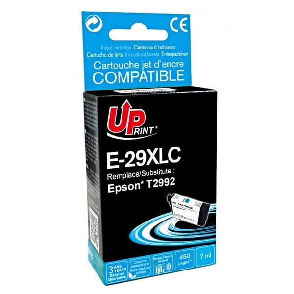 UPrint kompatybilny ink / tusz z C13T29924010, T29XL, cyan, 450s, 7ml, E-29XLC, dla Epson Expression Home XP-235,XP-332,XP-335,XP-