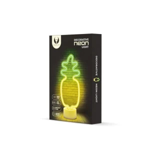 Neon LED on stand PINEAPPLE orange green USB-C FSC-12 Forever Light