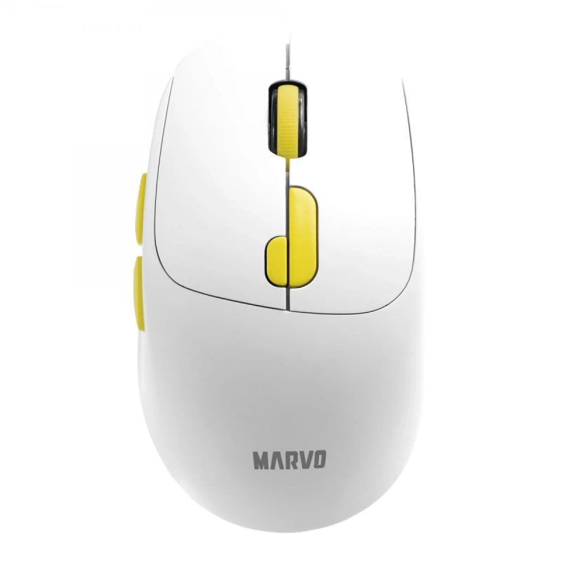 Mysz bezprzewodowa, Marvo M809W White, biała, optyczna, 1600DPI