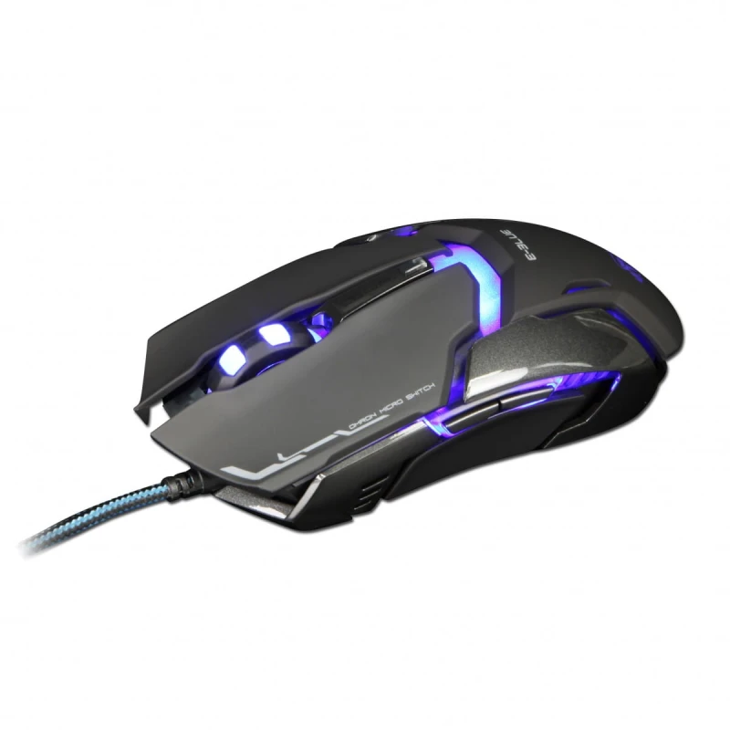 E-Blue Mysz Auroza Type IM, 4000DPI, optyczna, 6kl., 1 scroll, przewodowa USB, czarna, do gry