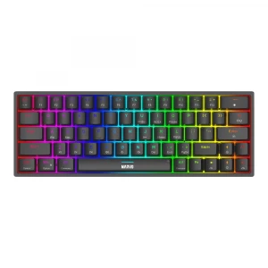 Marvo SHOGO 63, klawiatura US, do gry, przewodowa (USB), czarna, mechaniczna, podświetlenie