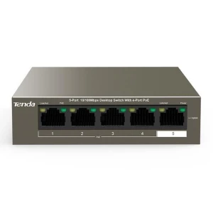 Switch niezarządzalny Tenda TEF1105P-4-63W 5-port 10/100 Mb/s PoE 63W
