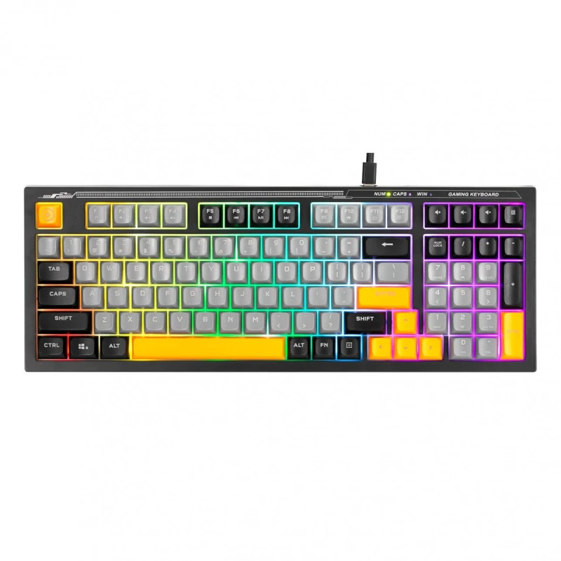 Marvo K638B, klawiatura US, do gry, przewodowa (USB), czarna, podświetlenie