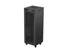 Szafa instalacyjna Rack Lanberg stojąca 19" 32U 600x600 czarna (flat pack)