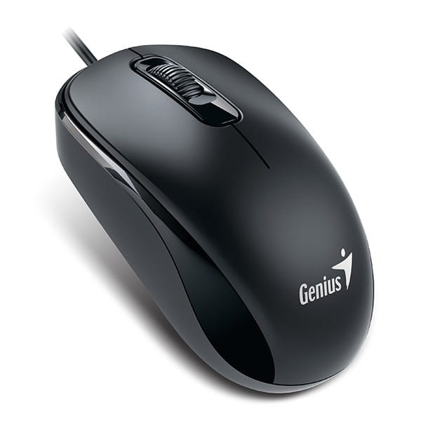 Mysz przewodowa, Genius DX-110, czarna, optyczna, 1200DPI, USB-C