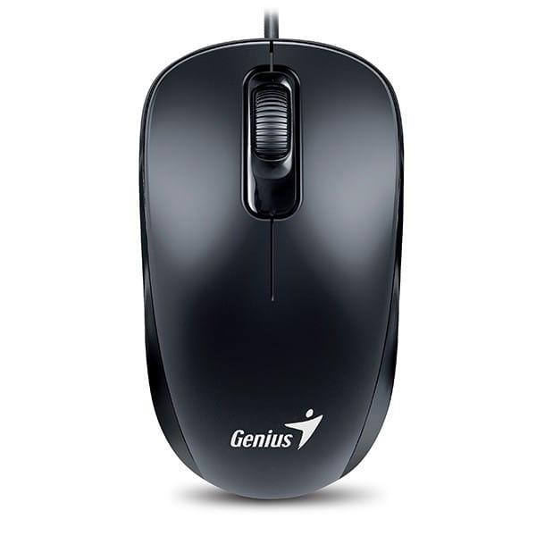 Mysz przewodowa, Genius DX-110, czarna, optyczna, 1200DPI, USB-C