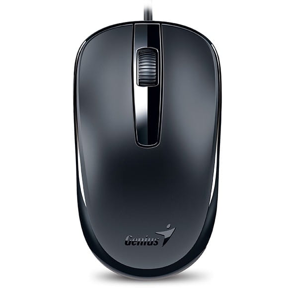 Mysz przewodowa, Genius DX-120, czarna, optyczna, 1200DPI, USB-C
