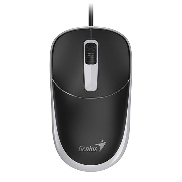 Mysz przewodowa, Genius DX-123, czarno-szara, optyczna, 1200DPI, USB-C