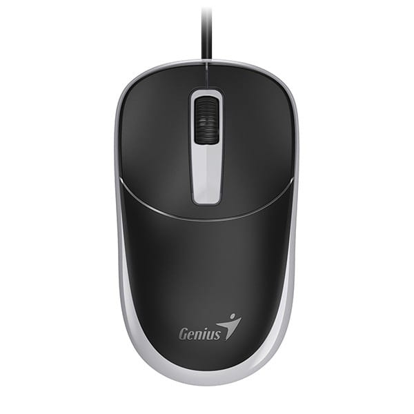 Mysz przewodowa, Genius DX-123, czarno-szara, optyczna, 1200DPI