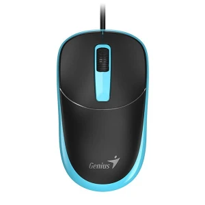 Mysz przewodowa, Genius DX-123, czarno-niebieski, optyczna, 1200DPI