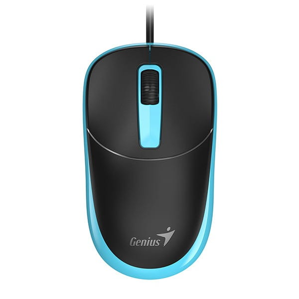 Mysz przewodowa, Genius DX-123, czarno-niebieski, optyczna, 1200DPI