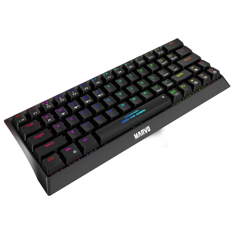 Marvo HECATE 61WR, klawiatura US, do gry, Tri-mode, czarna, mechaniczna