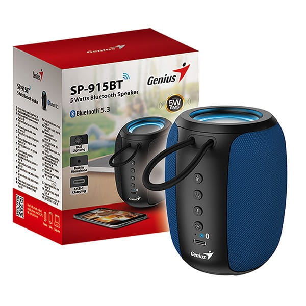 Genius głośnik SP-915BT, 1.0, 5W, niebieski, COPILOT
