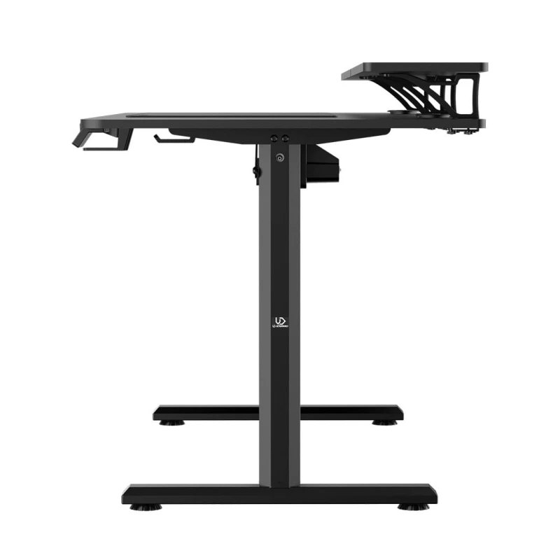 Biurko, elektycznie regulowany, 160X70 cm, 72-117 cm, HIGHLANDER XXL BLACK, czarny, ULTRADESK