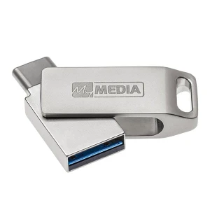 MyMedia MyDual USB 3.2 Gen 1, USB 3.2 Gen 1, 32GB, 69269, srebrny, 69269, USB A / USB C, z obrotową osłoną
