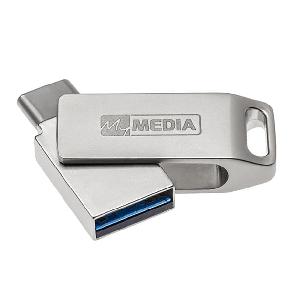 MyMedia MyDual USB 3.2 Gen 1, USB 3.2 Gen 1, 32GB, 69269, srebrny, 69269, USB A / USB C, z obrotową osłoną