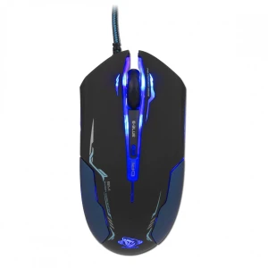 Mysz przewodowa USB, E-blue Auroza, czarna, optyczna, 3500DPI