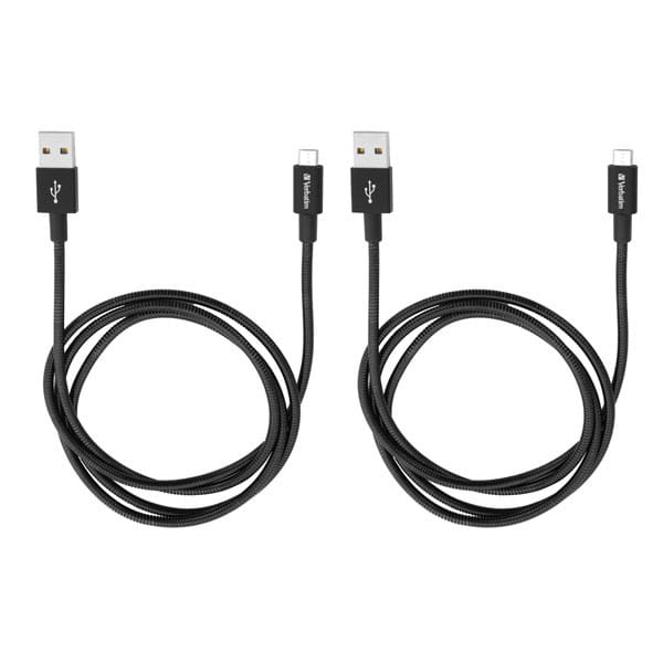 Verbatim USB kabel (2.0), USB A M - microUSB (M), 1m, reversible, czarny, box, 48874, 2 szt w opakowaniu : 2x 100 cm
