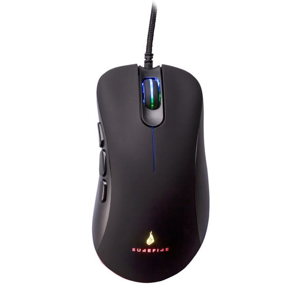 Mysz przewodowa, Surefire Condor Claw Gaming, czarna, optyczna, 6400DPI