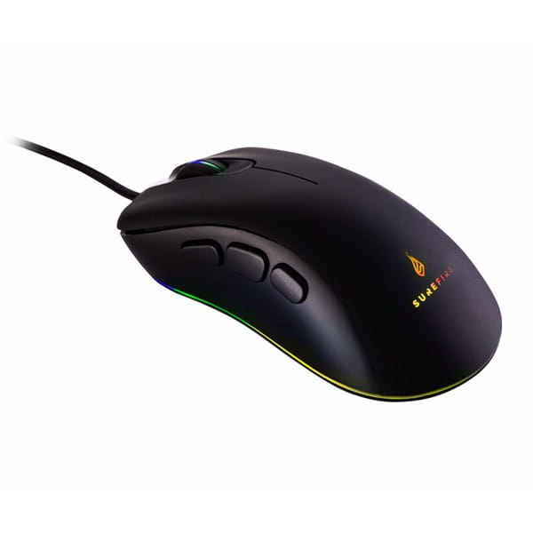 Mysz przewodowa, Surefire Condor Claw Gaming, czarna, optyczna, 6400DPI