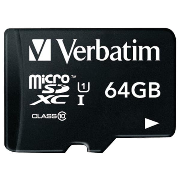 Verbatim Karta  pamięci Micro Secure Digital Card Premium, 64GB, micro SDXC, 44084, UHS-I U1 (Class 10), z adapterm
