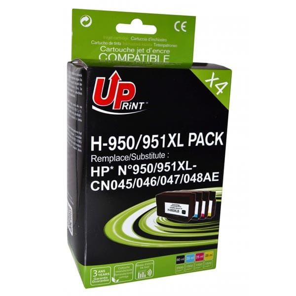 UPrint kompatybilny ink / tusz CN045AE, z CN045AE, HP 950XL/951XL, 1xblack/1xcyan/1xmagenta/1xyellow, 2500+3x1500s, 80+3x25ml, H-9