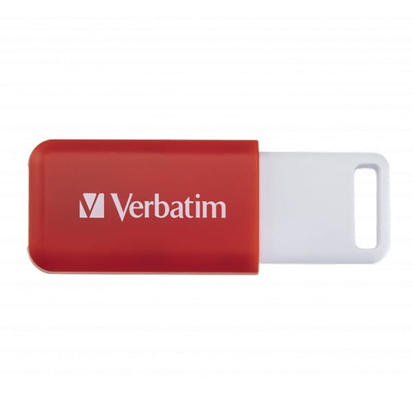 Verbatim USB flash disk, USB 2.0, 16GB, DataBar, czerwony, 49453, do archiwizacji danych