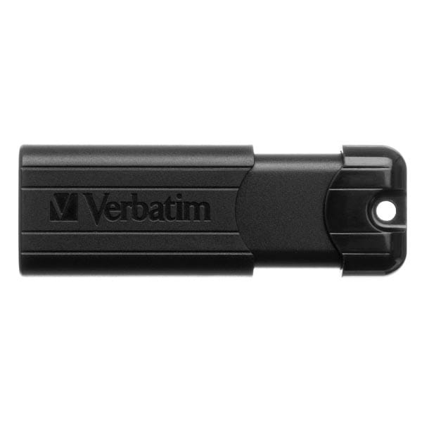 Verbatim USB flash disk, USB 3.0, 32GB, PinStripe, Store N Go, czarny, 49317, USB A, z wysuwanym złączem