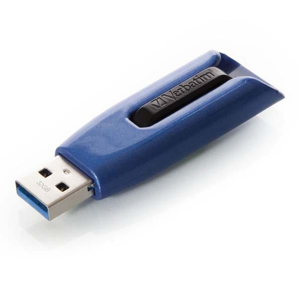 Verbatim USB flash disk, USB 3.0, 32GB, V3 MAX, Store N Go, niebieski, 49806, USB A, z wysuwanym złączem