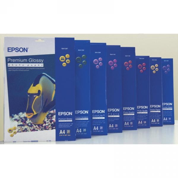 Epson Premium Semigloss Photo, foto papier, półpołysk, biały, Stylus Photo 880, 2100, A4, 251 g/m2, 20 szt., C13S041332, atrament
