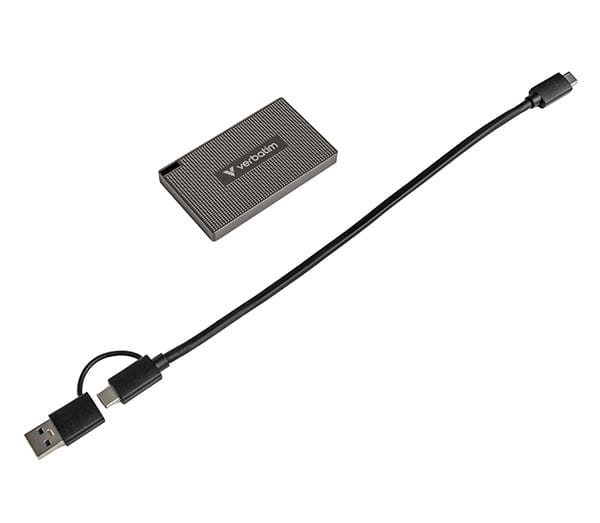 SSD Zewnętrzny Verbatim Metal Mini SSD, 32030, 512GB, czarna, 2000 MB/s-R, USB C, 1750 MB/s-W
