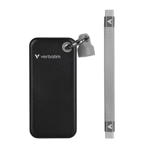 SSD Zewnętrzny Verbatim Pocket SSD Black/Grey, 32190, 1000GB, czarny, M.2, zawiera kabel USB C, 1000 MB/s-R, USB-C, 1000 MB/s-W