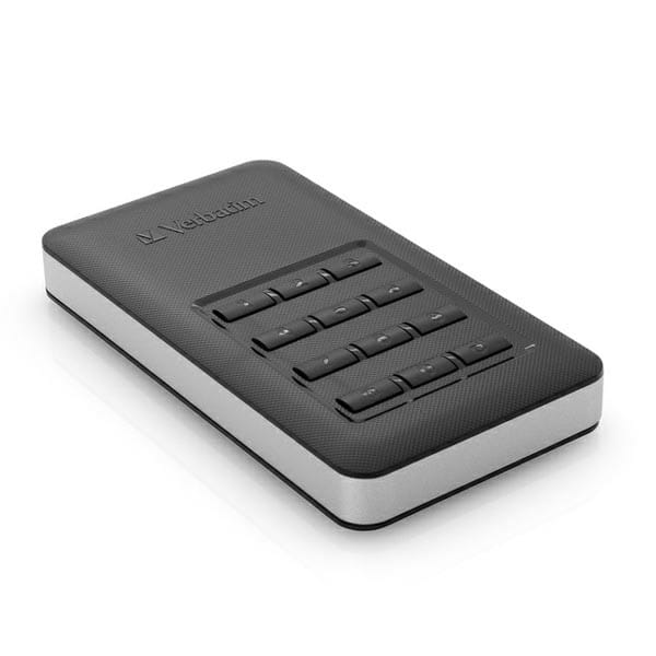 SSD Zewnętrzny Verbatim Store N Go Secure, 53402, 256GB, czarny, szyfrowane, z klawiaturą numeryczną, złącze USB-C, 2.5", USB-C, R
