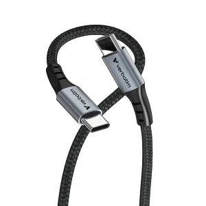 Verbatim USB kabel USB C (M) - USB C (M), 100W, 1.2m, czarny, box, 31846