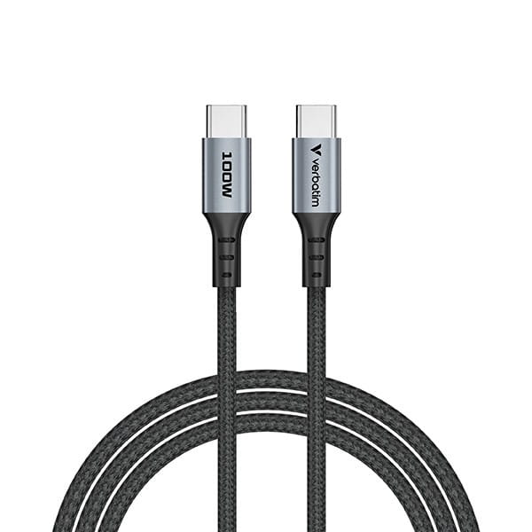 Verbatim USB kabel USB C (M) - USB C (M), 100W, 1.2m, czarny, box, 31846