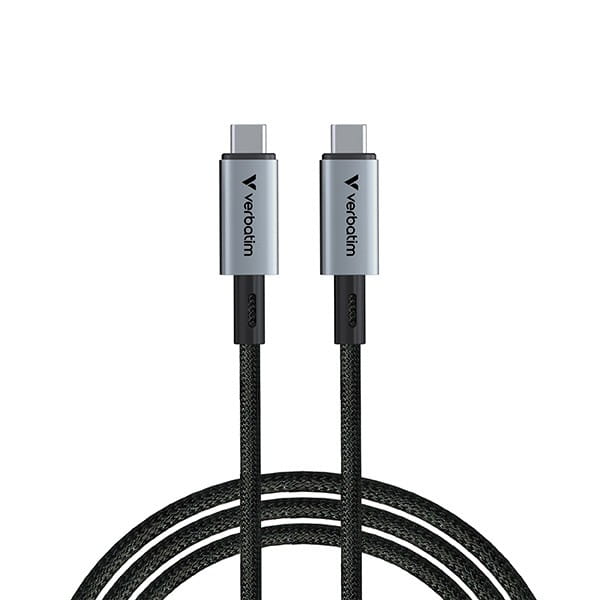 Verbatim USB kabel USB C (M) - USB C (M), 240W, 1.2m, czarny, box, 31847