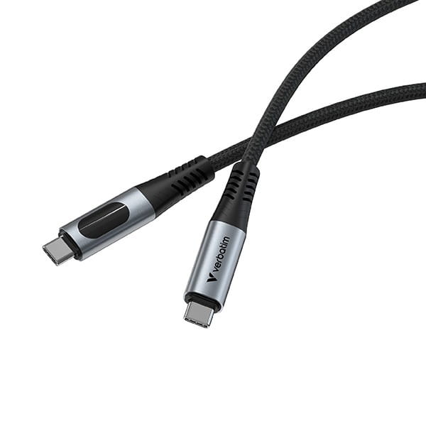 Verbatim USB kabel USB C (M) - USB C (M), 100W, 1.2m, czarny, box, 31848