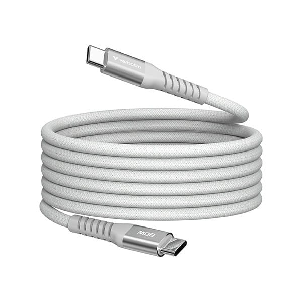 Verbatim USB kabel USB C (M) - USB C (M), 60W, 1.2m, magnetyczny, szary, box, 31850