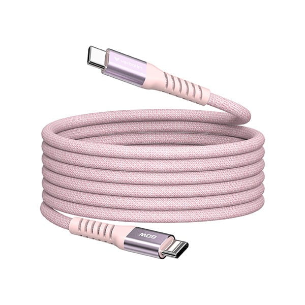 Verbatim USB kabel USB C (M) - USB C (M), 60W, 1.2m, magnetyczny, różowy, box, 31853